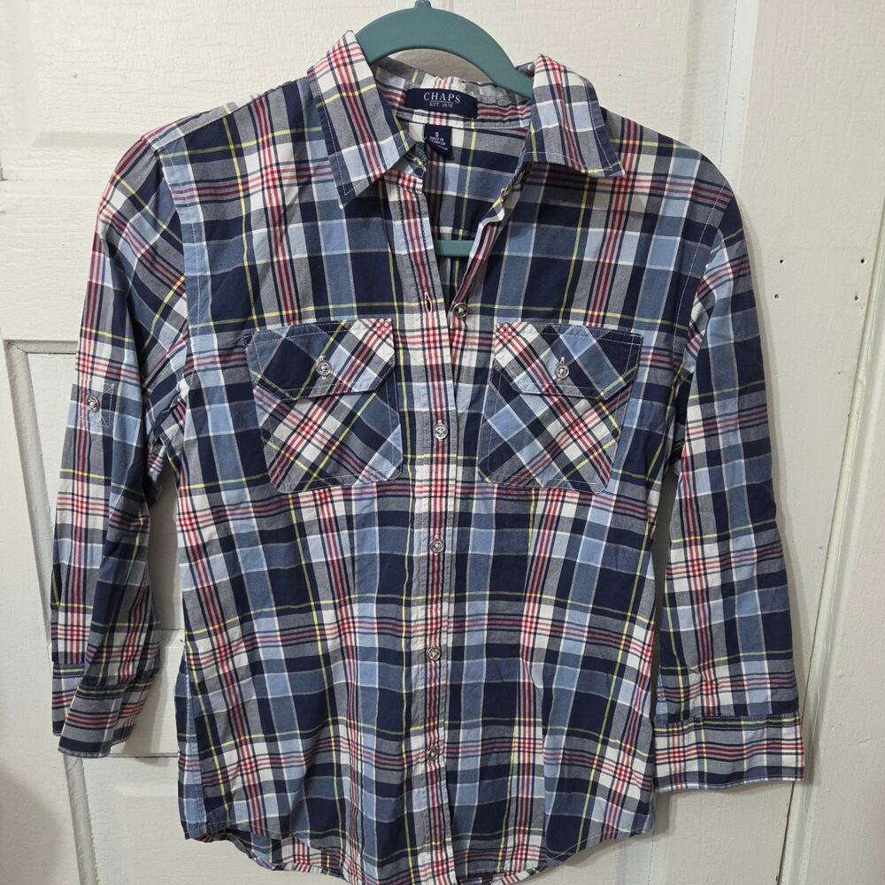 CHAPS button front shirt woman's size S